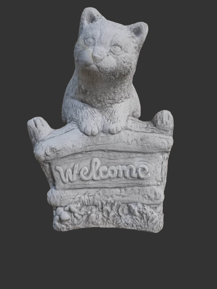Kat met welkombord