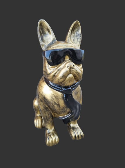 Franse bulldog zwart - goud
