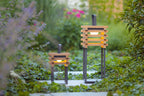 Draadloze teak lamp