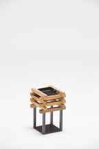 Draadloze teak lamp