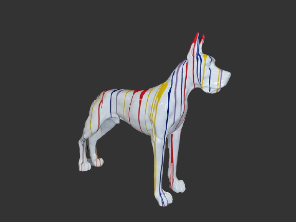 Deense Dog met verfdruppels